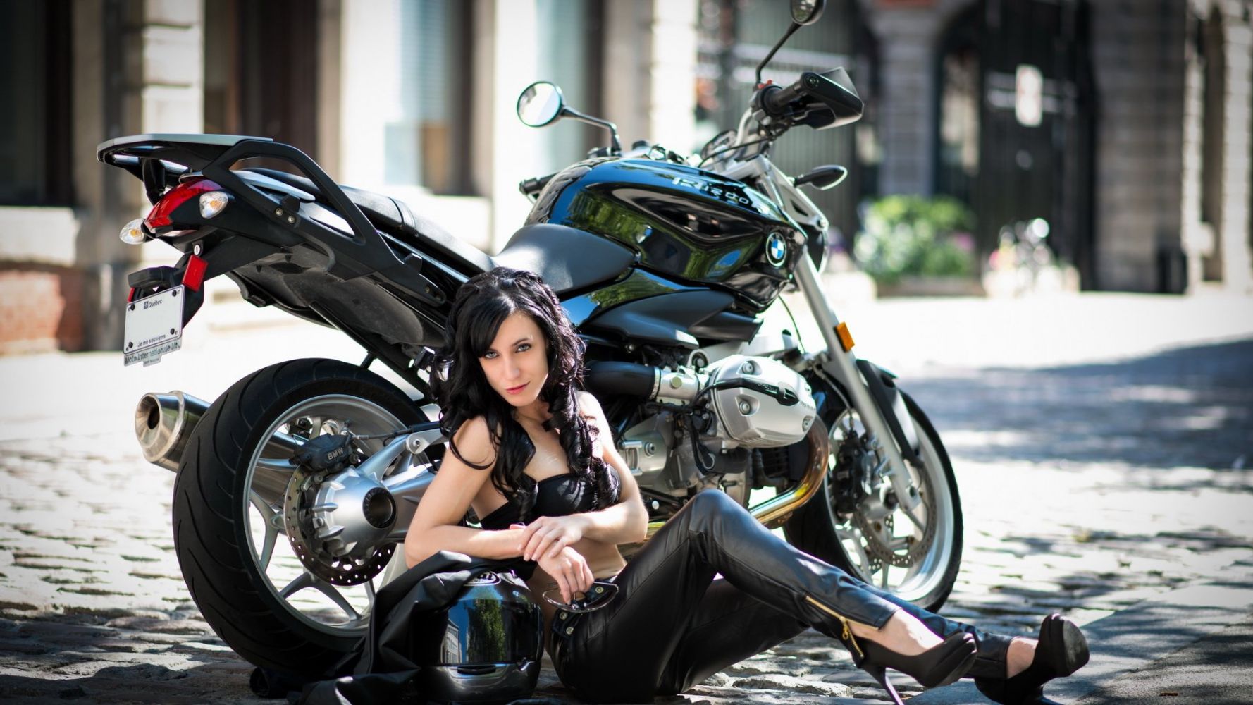 European women on bikes in Surrey